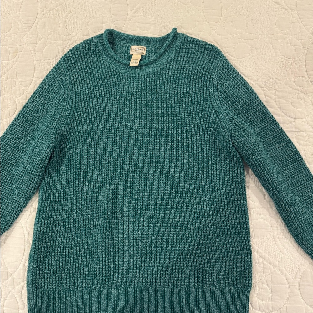 LL Bean Classic Ragg Wool sweater, roll neck